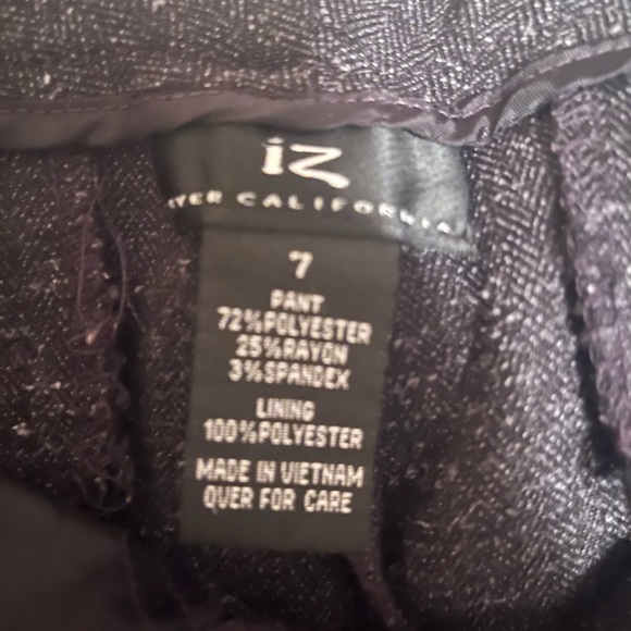 IZ byer California sz 7 gray and black blended flared leg trousers - Picture 3 of 5